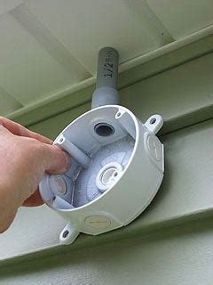 junction box vinyl soffit|soffit outlet box attachment.